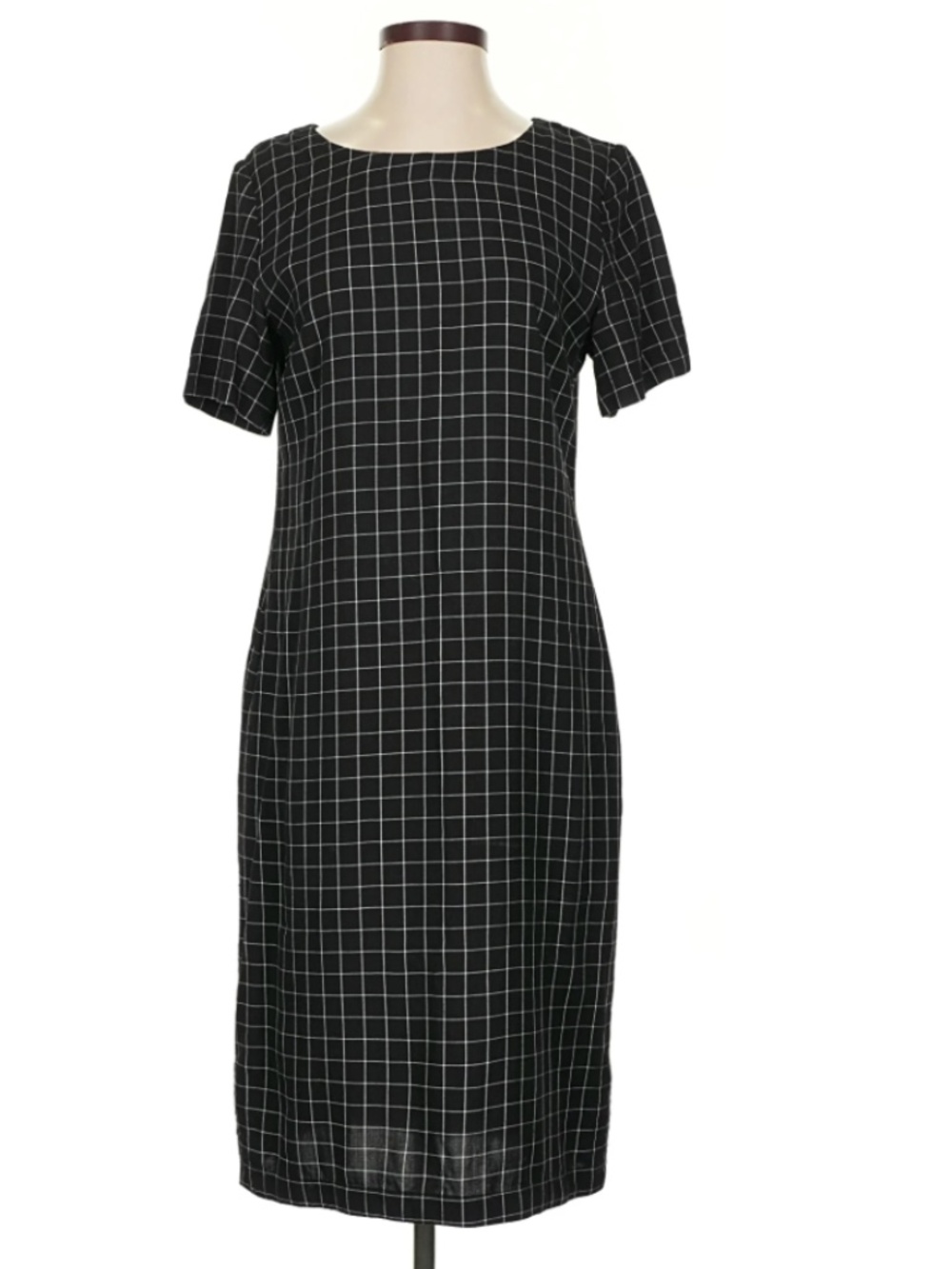 Bridge & Burn Marisol Black Windowpane Dress